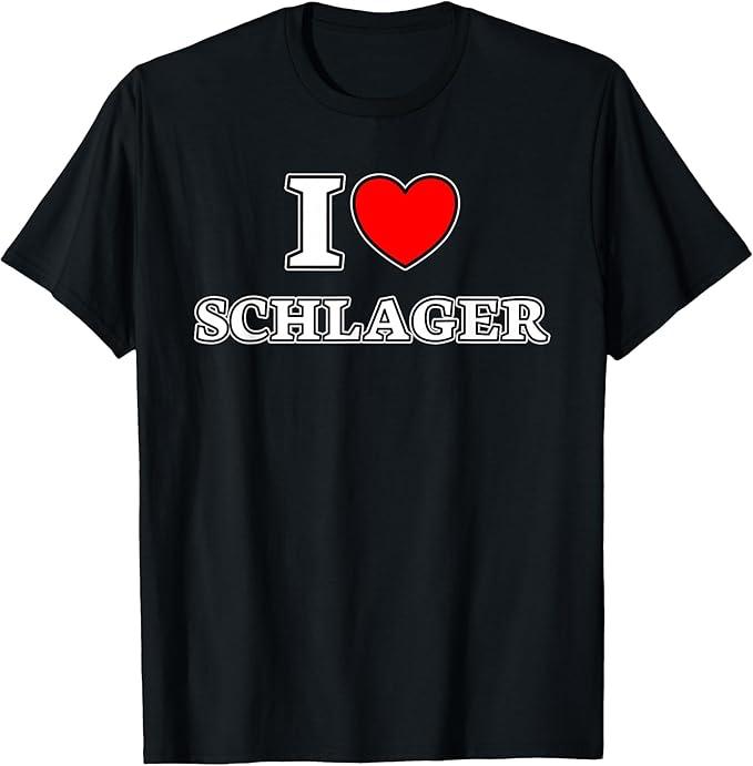 Lustiges Herren T-Shirt Ich liebe Schlager - Geschenk für Schlager-Fans